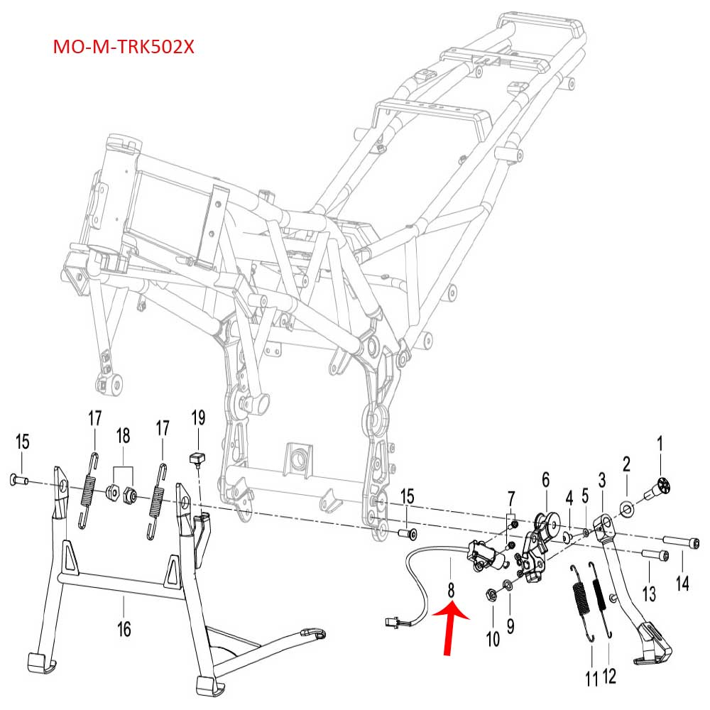 Interruptor de caballete lateral (TRK502X)