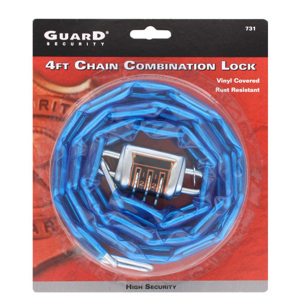 Cadena de 4 pies con candado de combinación