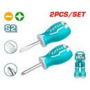 Destornilladores cortos 2pcs 38mm paleta 6.5mm y estrella Phillips PH2