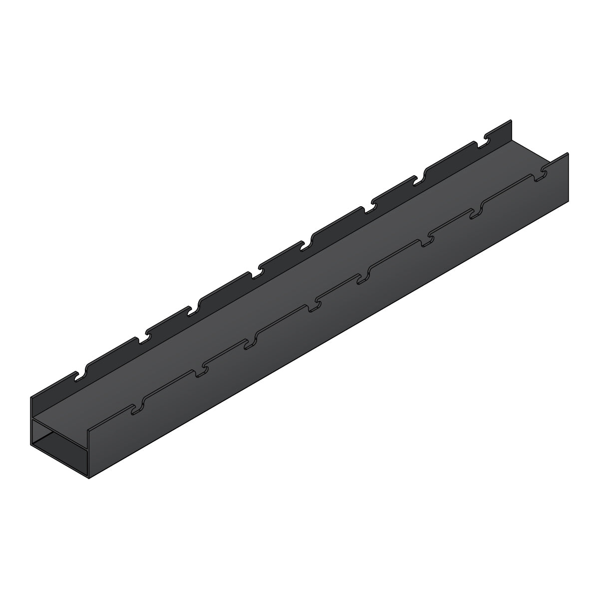 Marco mecanizado reforzado para Montaje de Louver modelo U128 y U128.1. Espacio Visible 33.34 mm. Pa