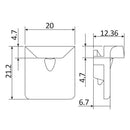 Recibidor sistema SECUREASY PLUS para marco para ventana o puerta abatible. Zinc plateado.