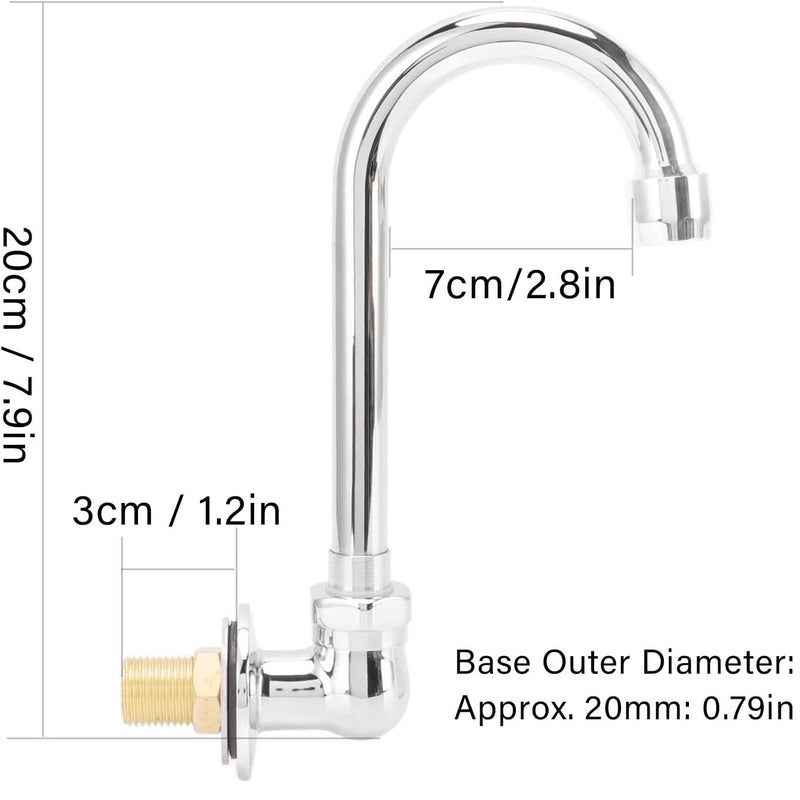Grifo de pared para válvula de pedal de acero inoxidable