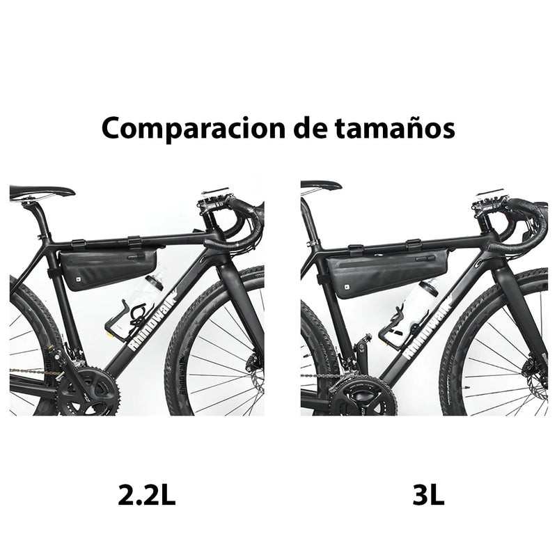 Bolso impermeable para Bicicleta 2.2L, para anclar al tubo central de cuadro Rhinowalk