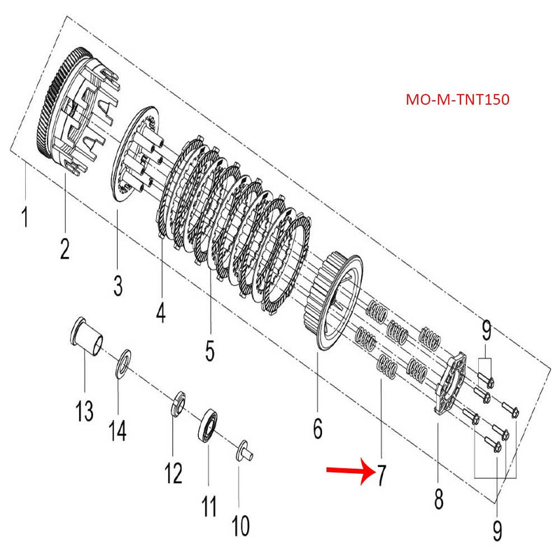 Resorte de embrague (TNT150)