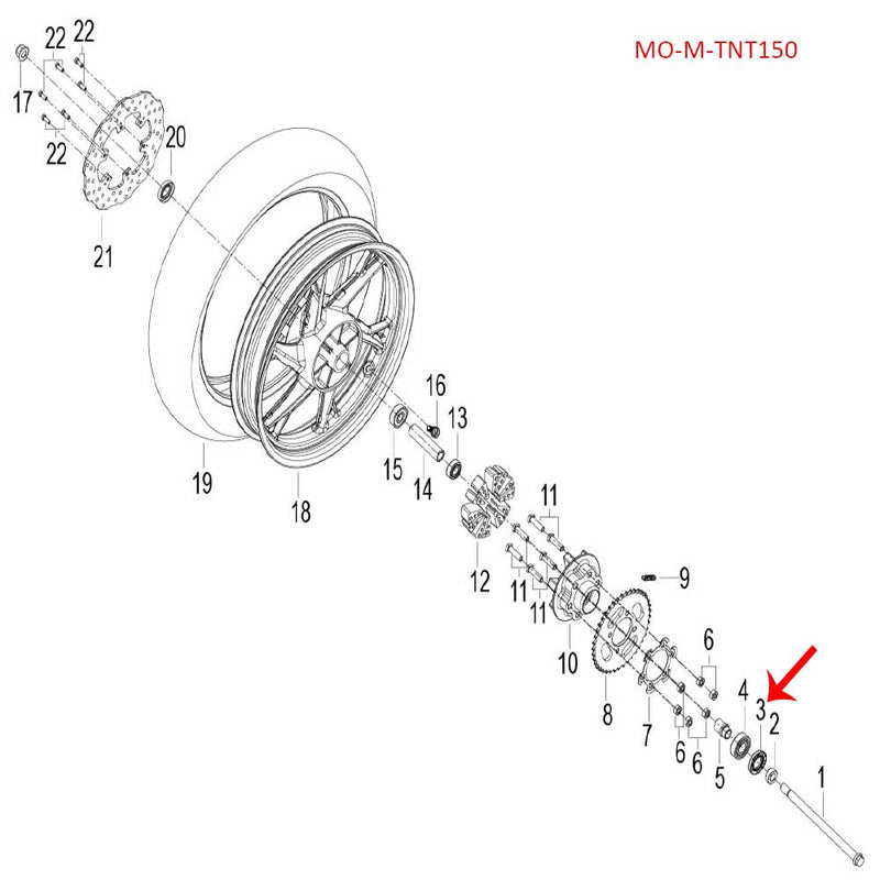 Sello antipolvo (TNT135 / TNT150 / TNT25 / TRK251 / LEONCINO250 / 302S / LEONCINO500)