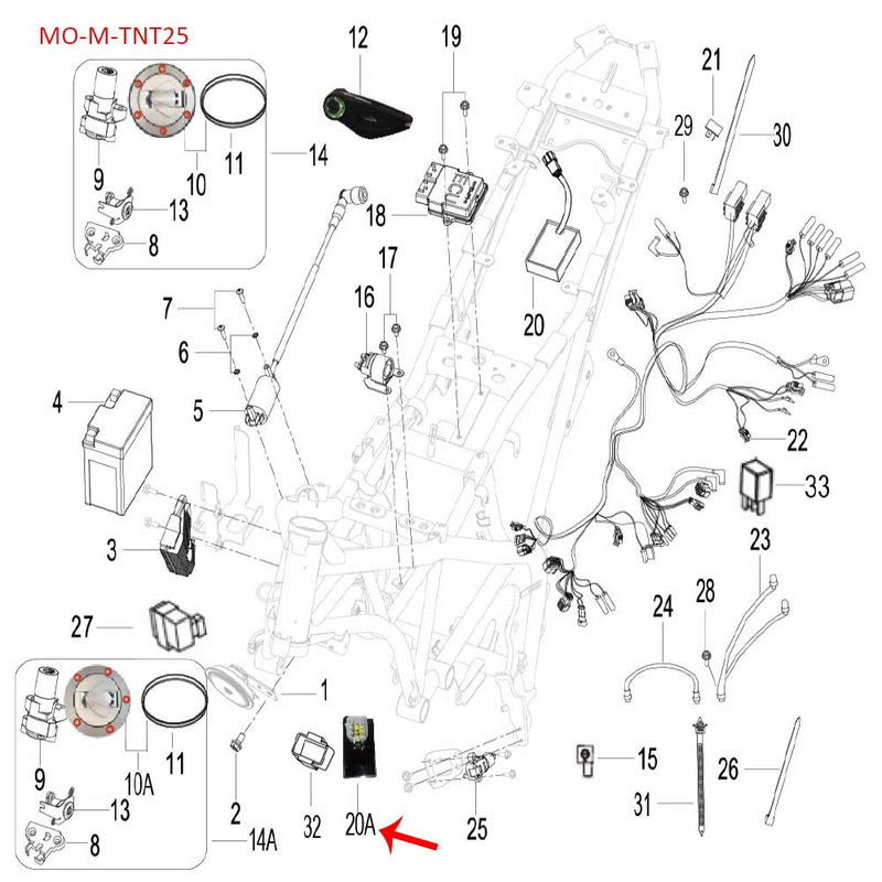 Rele de direccionales (TNT135 TNT150 TNT25 TRK251 LEONCINO250 302S LEONCINO500 TRK502X TNT600 752S)