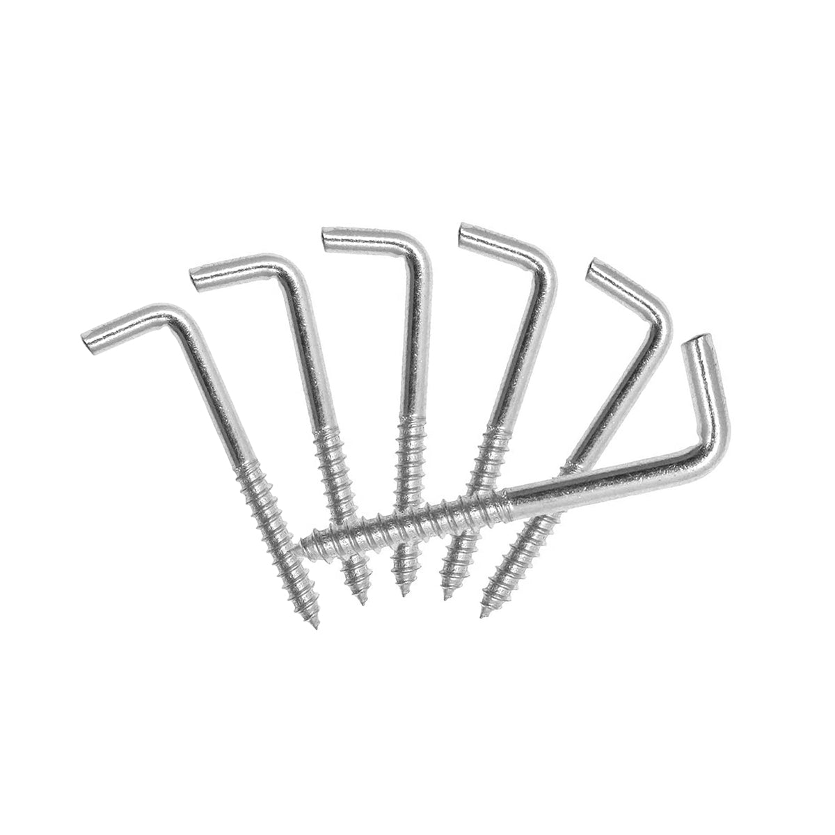 (6 Unidades) Ganchos en L #110 galvanizados de 1-13/16"