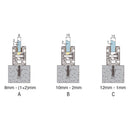 Zocalo 46mmx3mt acero inox Cover Acero inox.sist bloque No req. saque Incl. 2 tapas P/8-10-12mm Sati