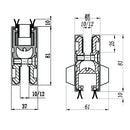 Zocalo sist. 8900K inf der(R) adyacente a 8900K1. inox304macizo 1mt(recortable). No req saques. Sat