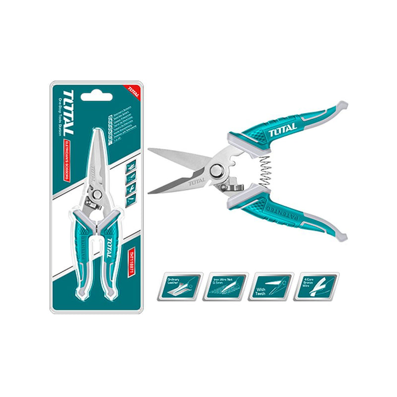 Tijera de electricista 200mm(8"), Acero Inoxidable.