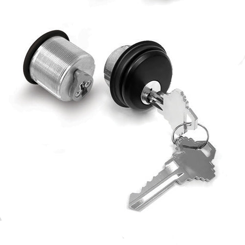 Cilindro Mortise 1-5/32_ Negro  (incluye 2 llaves) Viene en par.
