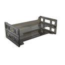 Bandejas plásticas ahumadas para escritorio, tamaño legal