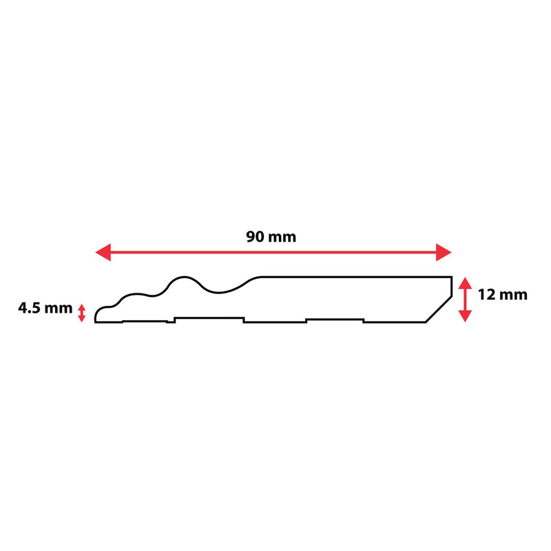 Zócalo PVC para piso SPC Silver Stone 90 x 2900 mm