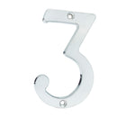 Numero 3 slim 4" cromo satinado Lock