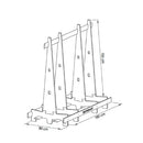 Racks de vidrio grande 180x150 x80 cm. Peso max 750kg. Para armar rapido.