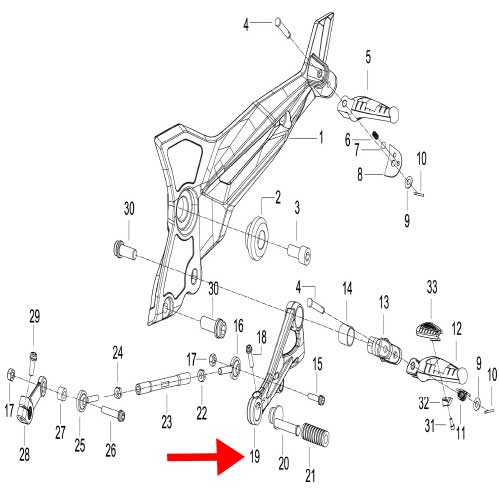 Pedal de cambio de marcha (302S)
