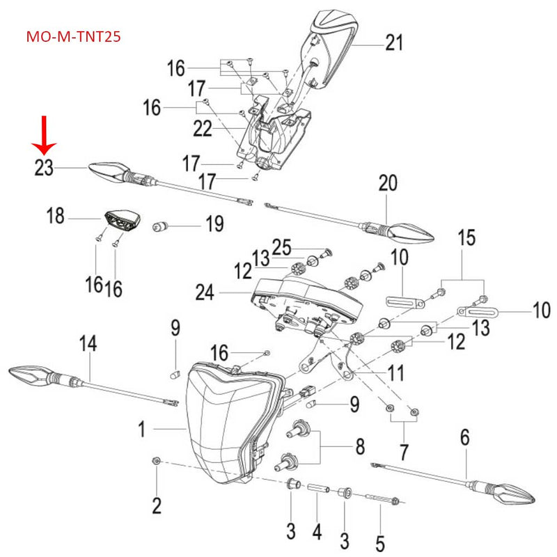 Direccional trasera derecha (TNT25)