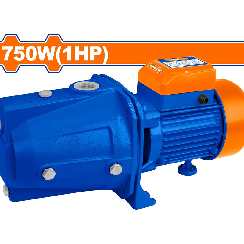 Bomba de Agua Jet 750W  1HP 55L/min. Succión 9m. 110-120V. Cabeza: 45m. Motor alambre de aluminio.