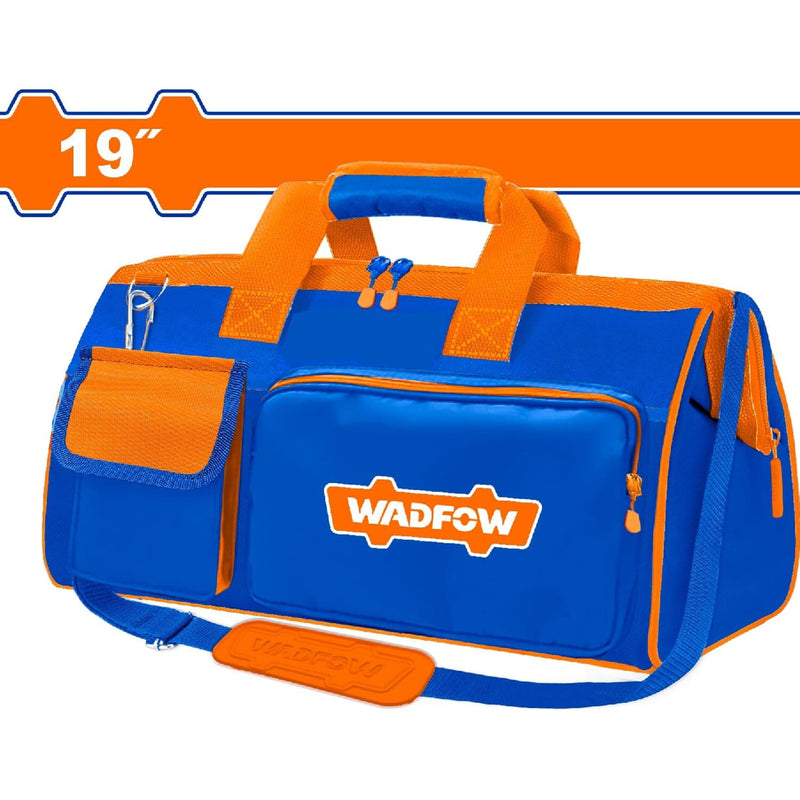 Bolsa de herramientas de 19" Carga máxima: 16Kg. Bolsillos internos y externos. Apertura fácil. Bolso caja de herramientas