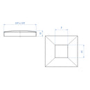Tapa decorativa Tuberia Cuadrada 40x40mm.