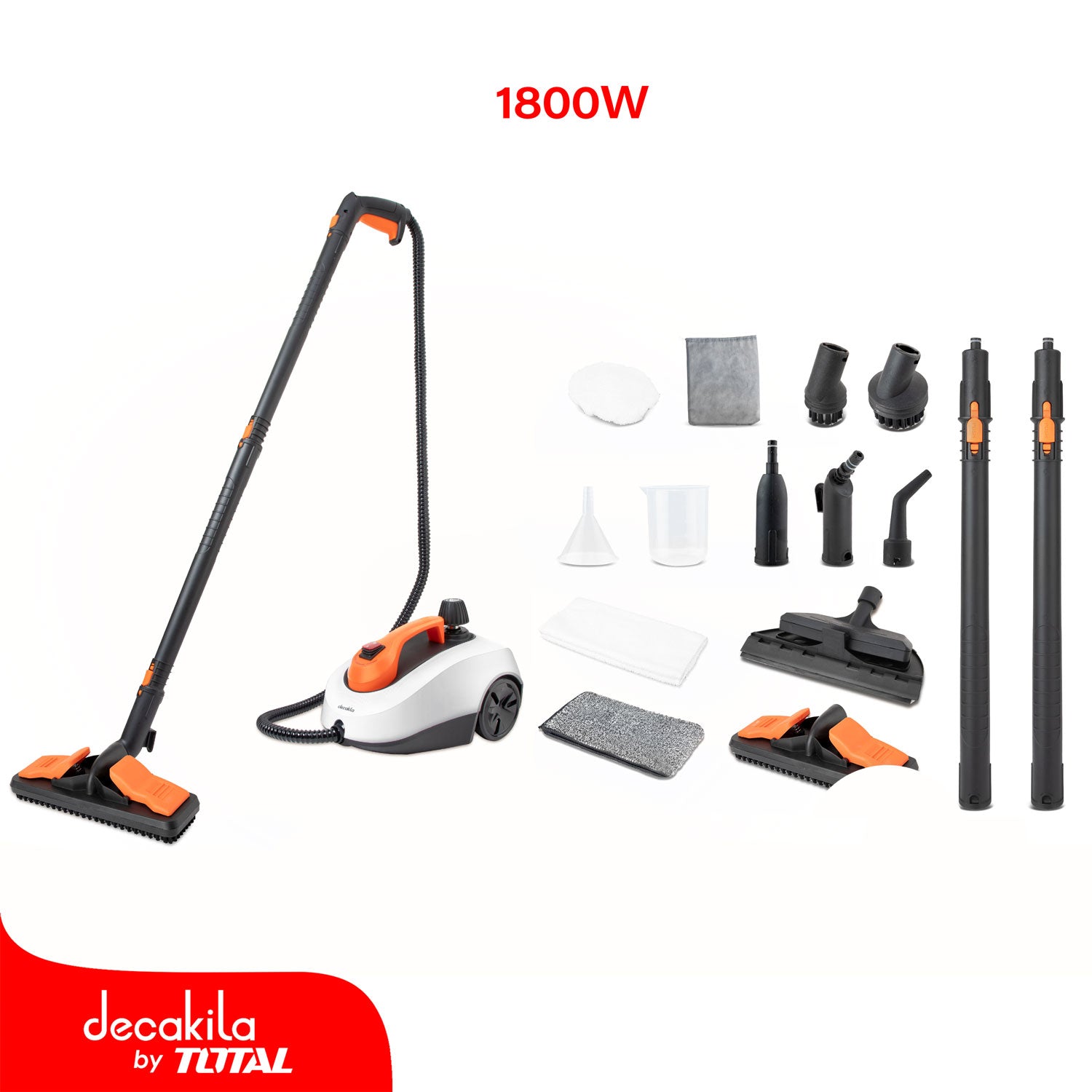 Limpiadora a Vapor 1800W, 120V/60Hz , 1.3 L ,incluye accesorios.