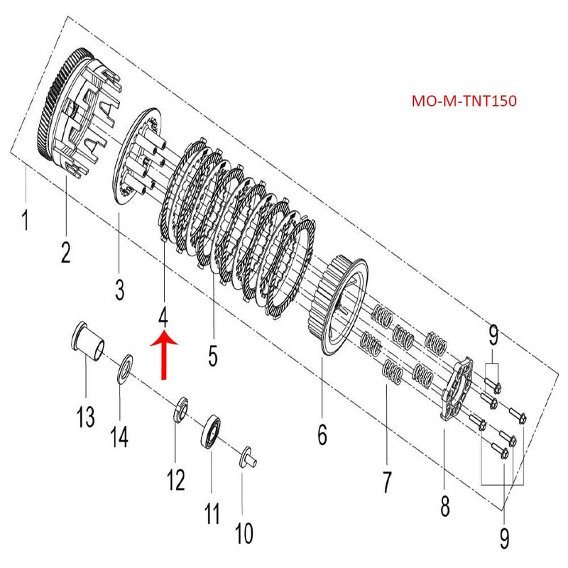 Disco de friccion (RKG150 / TNT150)