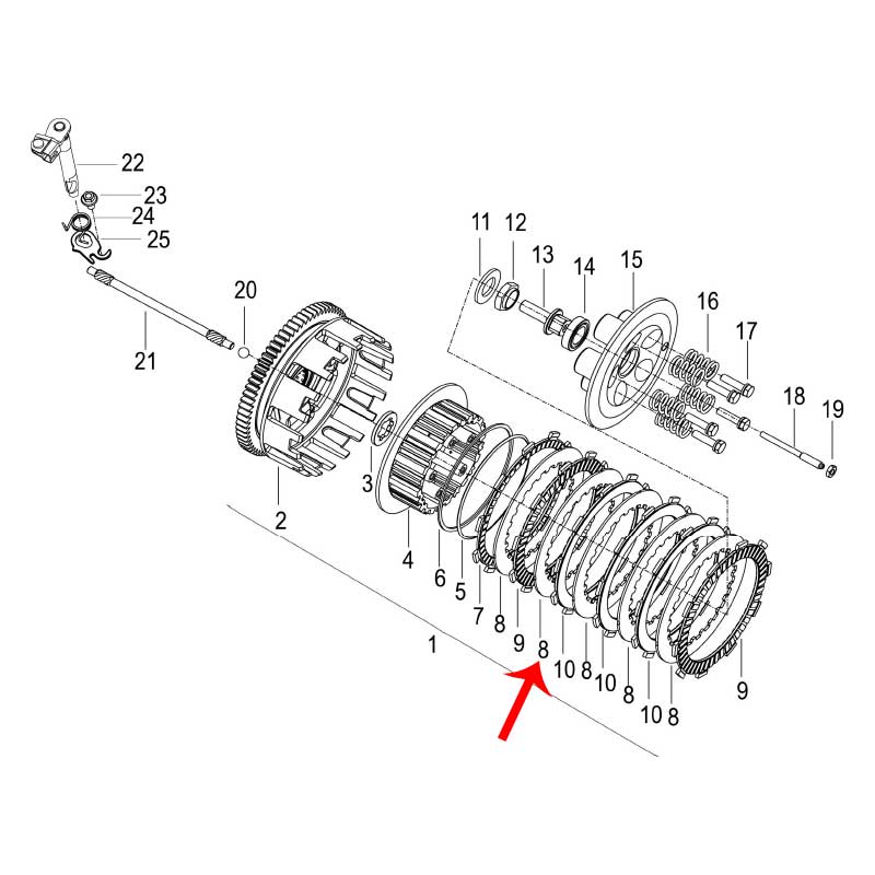 Plato de presion 2.0mm (LEONCINO250 / TNT25 / TRK251)