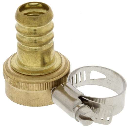 Acople de vástago de manguera 5/8 Hembra. Incluye clamp
