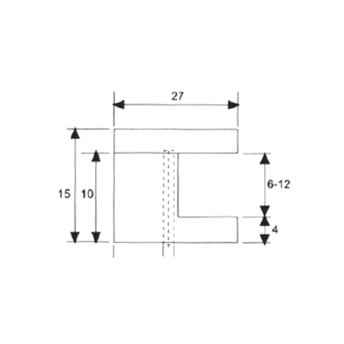 Clip Redondo para vidrios de 8-5 mm.Acabado Brillante. (se vende por unidad)