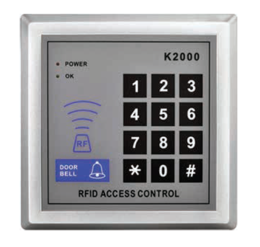 Panel de control de acceso con codigo para interiores.