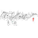 Covertor decorativo frontal izquierdo blanco con calcomanias (TRK502X)