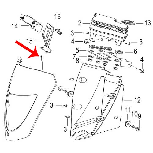 Frontal amarillo sin calcomania (TX200)
