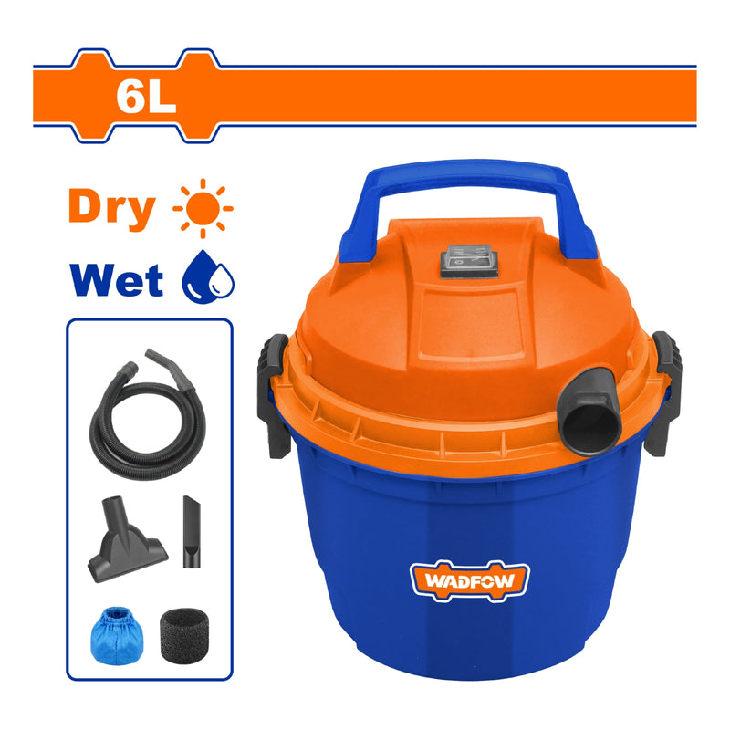 Aspiradora de Limpieza 2 en 1. 110V-120V~60Hz. 500W. Limpieza húmeda y seca. Capacidad: 6L