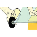 Suavizador de bordes filosos doble para vidrio de 3 a 15 mm.