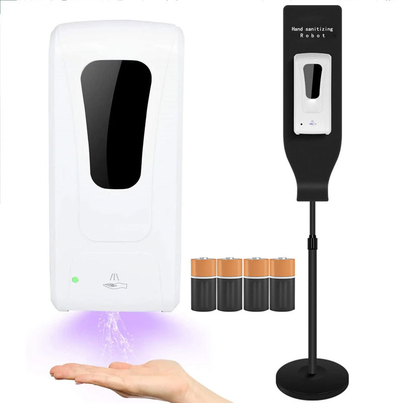 Dispensador Automático de Piso tipo spray para Alcohol líquido. Incluye: Dispensador y Base de piso.