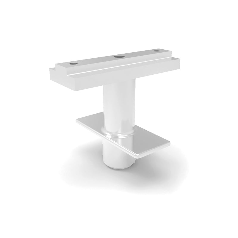 Conector de poste a pasamanos. Blanco.