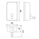 Dispensador de jabon liquido 850 ml. Inox304 satinado