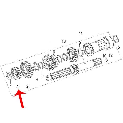 Engranaje de 2da marcha (TX200)