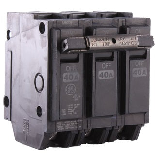 Breaker eléctrico 40 amperios de 3 polos, 120/240 V. General Electric (GE)