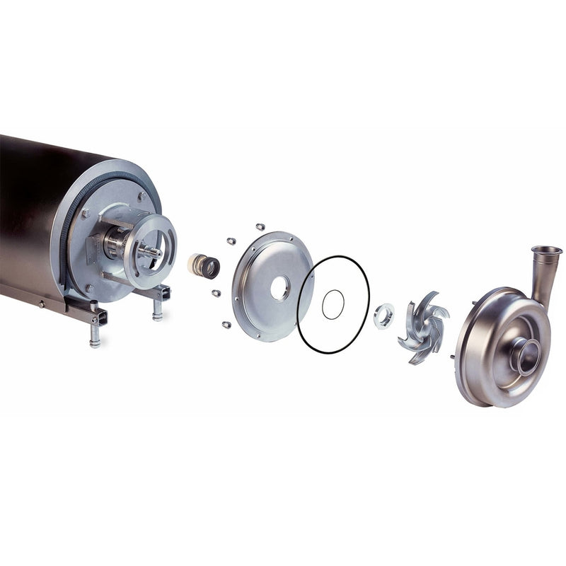 3 Hp. Bomba centrifuga sanitaria 210-230V 50Htz/ 440-480V 60Htz.316L/ FPM / SIC/SIC/FPM.3A