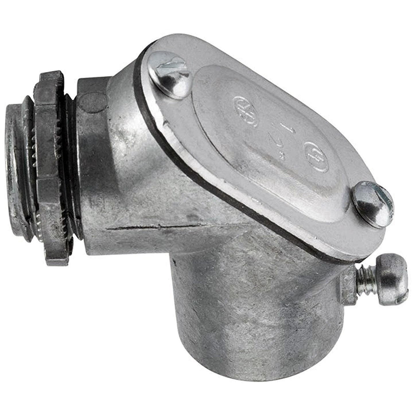 Conectores de 90 Grados Cajilla metálica - tubería EMT.  Material Zinc.