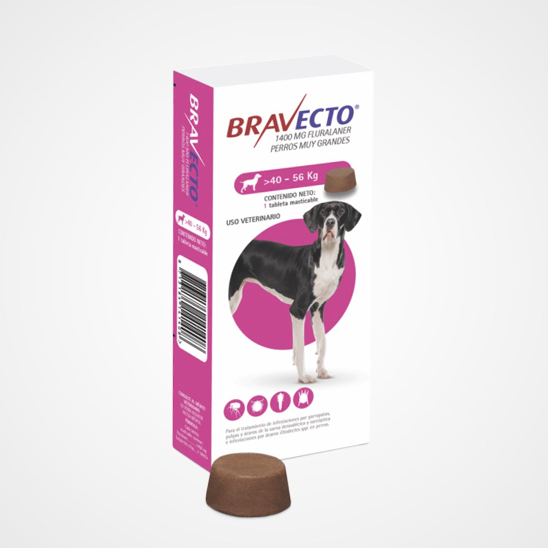 Bravecto de 1400mg para perros muy grandes (40-56kg)