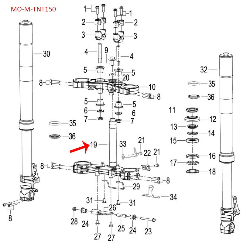 Soporte inferior (TNT150)