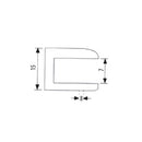 Clip chico soporte de repisas para vidrios de 6-5 mm. Acabado Brillante. (se vende por unidad)