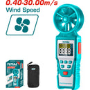 Anemómetro digital Medidor de velocidad del viento 0.40-30.0 m/s flujo de aire