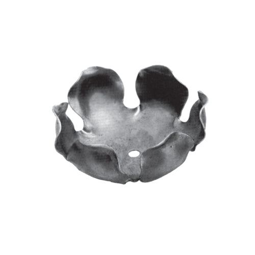 Flor artística de hierro forjado Diámetro Ø 65 mm, 30 mm de Alto.