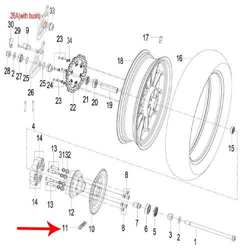 Cadena 520HO-1X108 (TNT25)