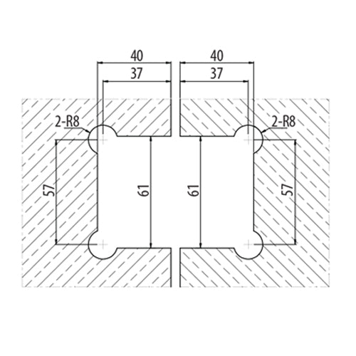 Bisagra de ducha 90 grados Aleacion ZAMAC. Economica Acabado Satinado. Vida util 2-3 años
