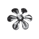 Flor artística de hierro forjado Diámetro Ø 90 mm; 0.3mm de espesor, 15 mm de Alto.