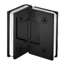 Bisagra de baño vidrio-vidrio 90 grados color negra. Bronce alta calidad.